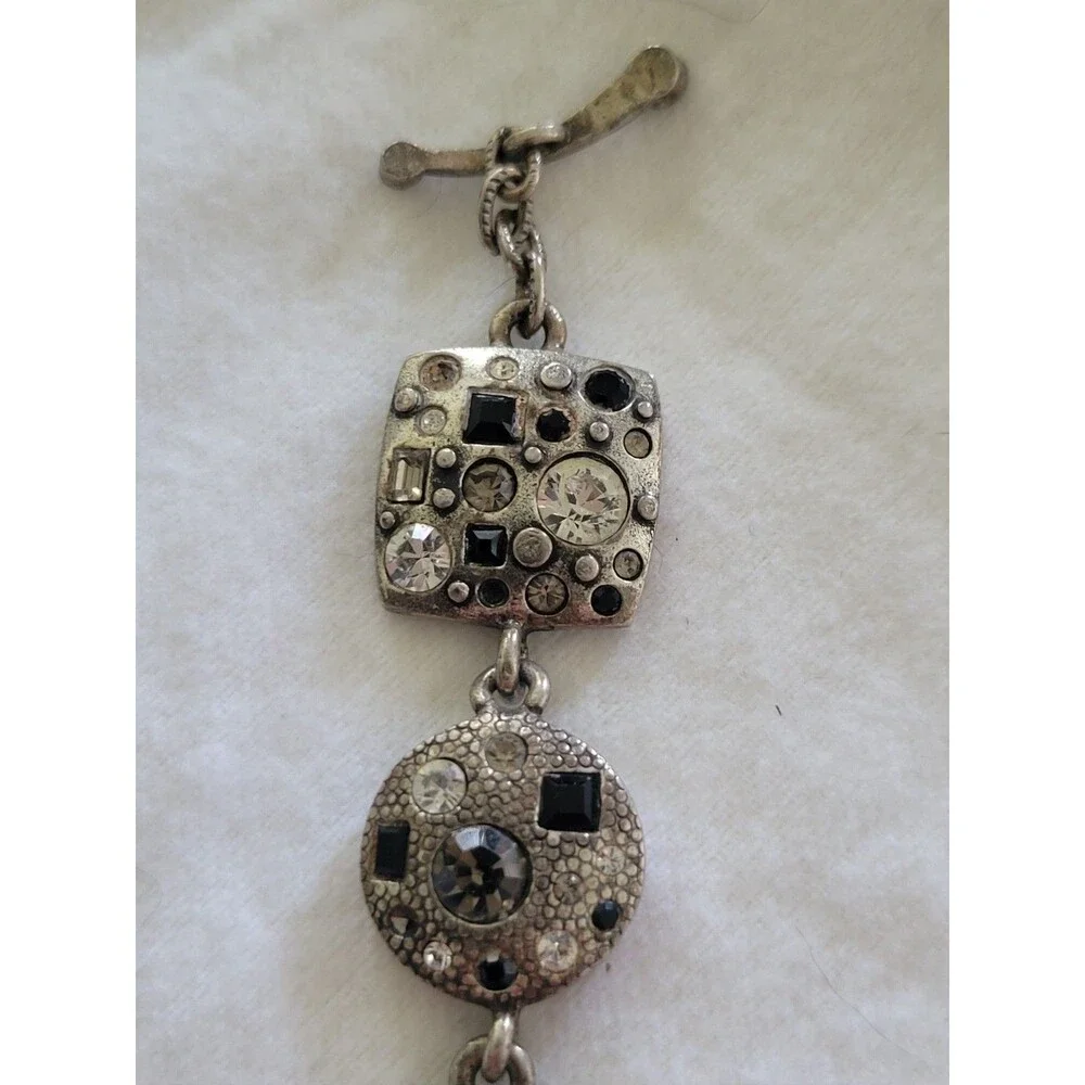 Patricia Locke Swarovski Mythic Collection Gold Tone Multi-Crystal Bracelet - Picture 7 of 13